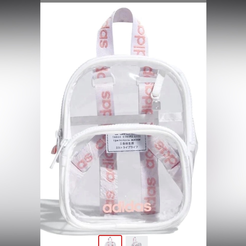 Adidas clear mini backpack